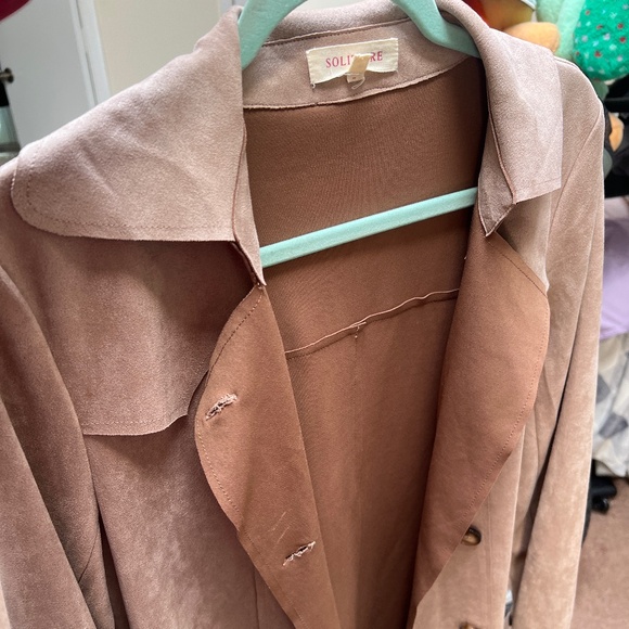 Faux Suede Trench - Picture 1 of 1